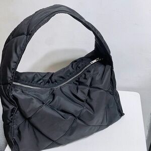 Cos Elegant Black Quilted shoulder bag